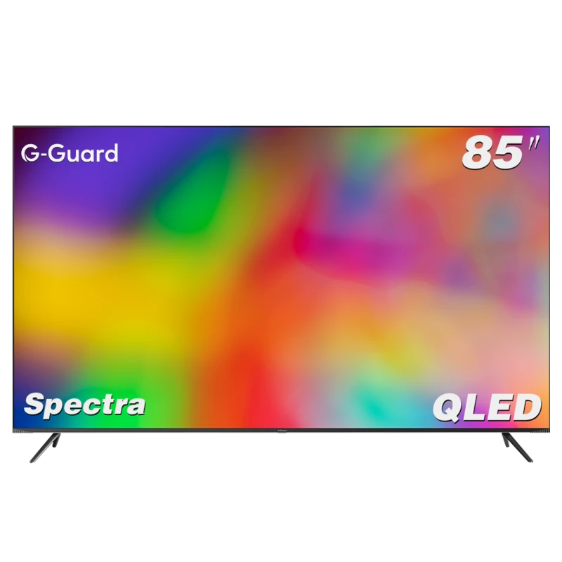 تلفزيون Spectra CQG 85 بوصة 4K QLED ذكي، تصميم معدني بدون إطار، دولبي فيجن، جوجل تي في من جي-جارد - جي-جارد